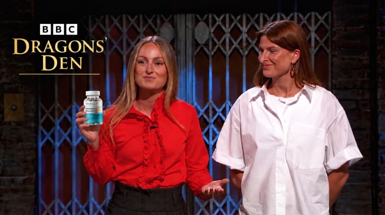 The sisters presenting MedicGLP to the panel